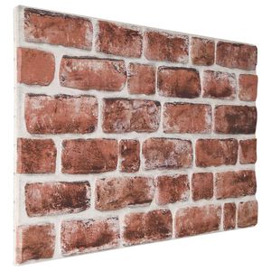 vidaXL Panneaux muraux 10 pc 100 x 50 cm Marron fonc&eacute; et Blanc