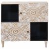 vidaXL Buffet avec porte Blanc 80 x 33,5 x 75 cm Bois de mangue massif
