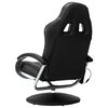 vidaXL Fauteuil de massage avec repose-pied noir similicuir