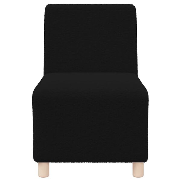 vidaXL Canap&eacute; modulaire sans accoudoirs Noir 55 cm Tissu boucl&eacute; aspect laine