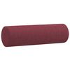 vidaXL Ensemble de canapés 3 pcs avec coussins rouge bordeaux tissu