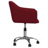 vidaXL Chaises pivotantes &agrave; manger lot de 4 Rouge bordeaux Tissu