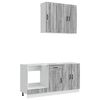 vidaXL Unit&eacute; de cuisine KALMAR 5 pcs Sonoma gris Bois d'ing&eacute;nierie