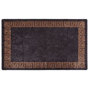 vidaXL Tapis lavable antidérapant 120x180 cm noir et doré