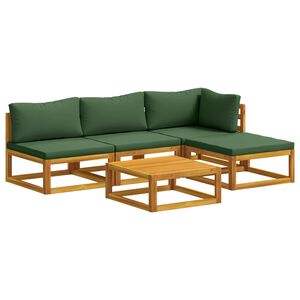 vidaXL Ensemble de Canap&eacute;s 5 pc Naturel Bois d'Acacia Massif