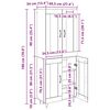 vidaXL Haut Armoire Ch&ecirc;ne artisanal 69,5 x 34 x 90 cm