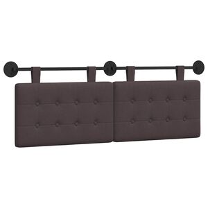 vidaXL T&ecirc;te de lit suspendue Marron fonc&eacute; 130 x 55 x 5 cm tissu