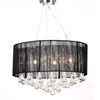 vidaXL Lustre avec 85 cristaux Noir