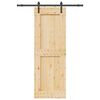 vidaXL Porte coulissante et kit de quincaillerie 80x210 cm pin massif