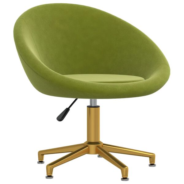 vidaXL Chaise de salle &agrave; manger Vert clair Velours
