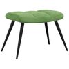 vidaXL Chaise de relaxation avec tabouret Vert clair Velours