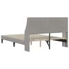 vidaXL Cadre de lit avec t&ecirc;te de lit Gris clair 140 x 190 cm Velours