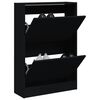 vidaXL Armoire &agrave; chaussures noir 60x21x87,5 cm bois d'ing&eacute;nierie