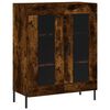 vidaXL Buffet haut Ch&ecirc;ne fum&eacute; 69,5x34x180 cm Bois d'ing&eacute;nierie
