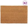 vidaXL Tapis de porte 2 pcs naturel 40x60 cm fibre de coco touffet&eacute;