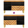 vidaXL Meuble TV marron et noir 80x33,5x46 cm bois massif de manguier