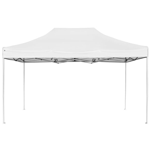 vidaXL Tente de réception pliable Aluminium 4,5x3 m Blanc