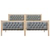 vidaXL Cadre de lit Gris clair 180 x 200 cm Pin massif