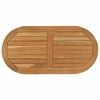 vidaXL Plateau de table 80 x 40 x 2,5 cm ovale Bois de teck massif