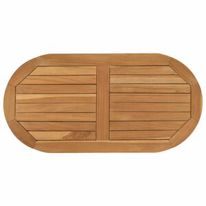 vidaXL Plateau de table 80 x 40 x 2,5 cm ovale Bois de teck massif