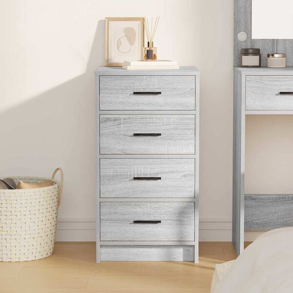 vidaXL Buffet Sonoma gris 40 x 41 x 75 cm Bois d'ing&eacute;nierie