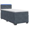 vidaXL Lit de box spring avec matelas et LED Gris fonc&eacute; 90 x 190 cm