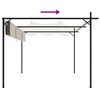 vidaXL Pergola avec toit r&eacute;tractable cr&egrave;me 295x292x230 cm