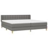 vidaXL Sommier &agrave; lattes de lit avec matelas Gris fonc&eacute; 200x200cm Tissu