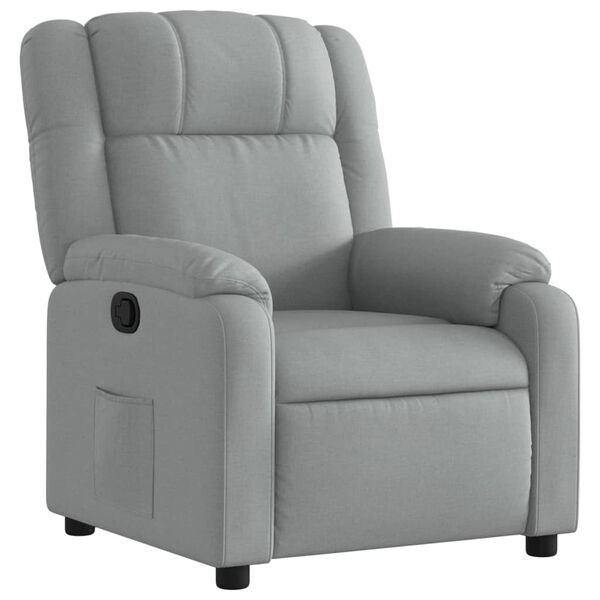 vidaXL Fauteuil inclinable gris clair tissu