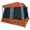 vidaXL Ensemble de Tentes de Camping avec toit 2 pcs Gris et orange