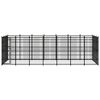 vidaXL Chenil d'ext&eacute;rieur pour chiens Acier 19,35 m&sup2;