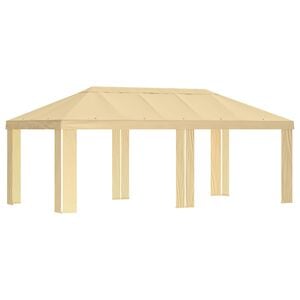 vidaXL Housse de Gazebo 6 x 3 m Cr&egrave;me Polyester 190