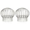 vidaXL Garde-feuilles de Goutti&egrave;re 2 pc Argent 200 mm Acier inoxydable