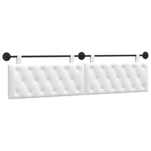 vidaXL T&ecirc;te de lit suspendue Blanc Tissu