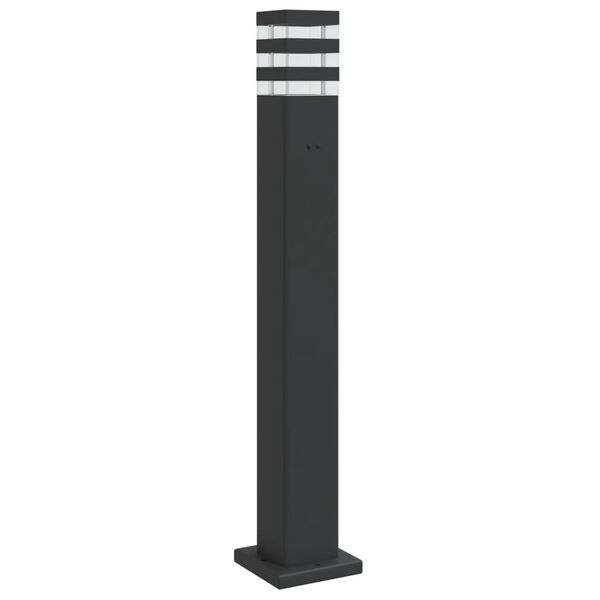 vidaXL Lampadaire d'ext&eacute;rieur avec sortie noir 80 cm aluminium