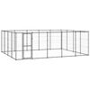 vidaXL Chenil d'ext&eacute;rieur pour chiens Acier 24,2 m&sup2;