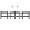 vidaXL Lit mezzanine d'enfants sans matelas avec &eacute;chelle noir 80x200cm