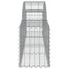 vidaXL Paniers à gabions arqués 18 pcs 200x30x40/60 cm Fer galvanisé