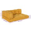 vidaXL Coussin de canapé sur palette Jaune tissu