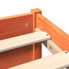 vidaXL Cadre de lit avec t&ecirc;te de lit de rangement 2 pcs Cire marron