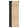 vidaXL Armoire de rangement Chêne noir 70 x 42,5 x 225 cm