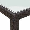 vidaXL Ensemble &agrave; manger de jardin coussins 11 pcs marron rotin verre