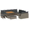 vidaXL Ensemble de canap&eacute; de jardin 13 pc 12-Nombre de places Gris
