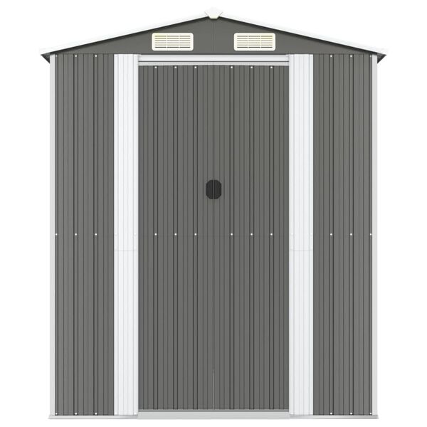 vidaXL Abri de jardin Gris clair 192x772x223 cm Acier galvanisé
