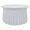 vidaXL Nappes &eacute;lastiques de table avec jupon 2 pcs 180x74 cm Blanc