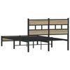 vidaXL Cadre de lit sans matelas ch&ecirc;ne sonoma 120x190 cm