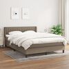 vidaXL Sommier &agrave; lattes de lit avec matelas Taupe 140x190 cm Tissu