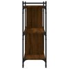vidaXL Bibliothèque 3 niveaux chêne brun 76x32x88 cm bois d'ingénierie
