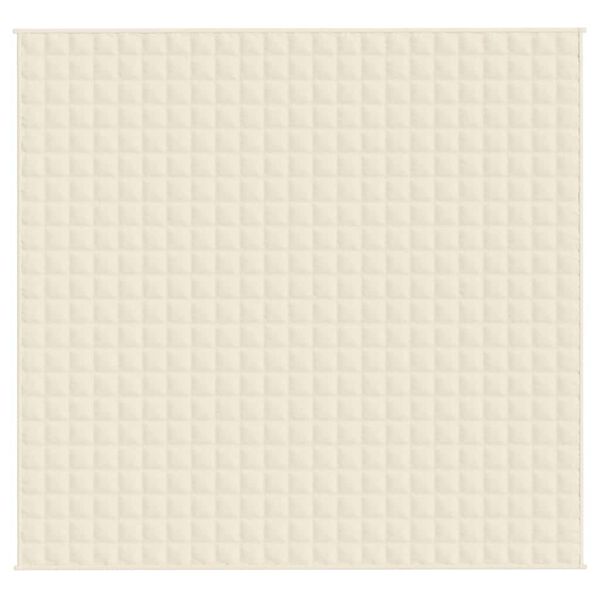 vidaXL Couverture lest&eacute;e Cr&egrave;me clair 220x240 cm 15 kg Tissu