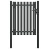 vidaXL Portail de jardin en acier 100x125 cm anthracite